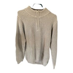 Woolrich men’s Zipped collar sweater virgin wool british tan heather medium